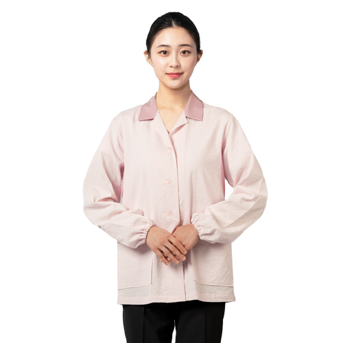 YJ018 - 메쉬배색주방복(핑크)